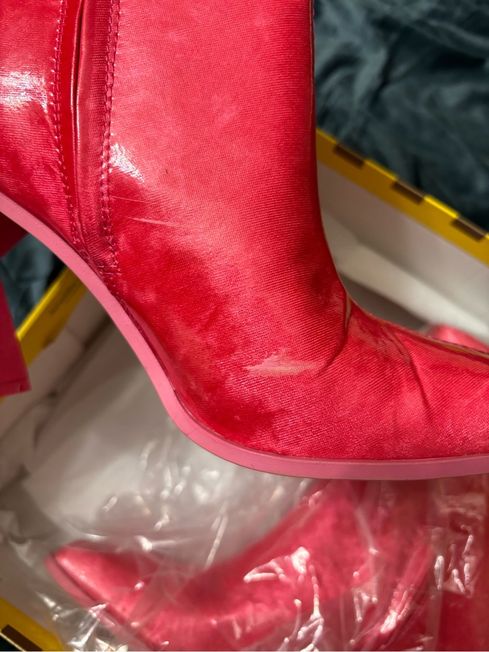 Circus by Sam Edelman Hot Pink Pointed Toe Geometric Heel Ankle Boots - Picture 10 of 11